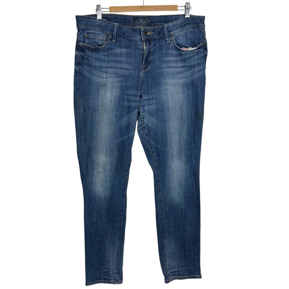 Lucky Brand Lolita Stretchy Mid Rise Medium Washed Denim Skinny Jeans 14/32 - Picture 4 of 14